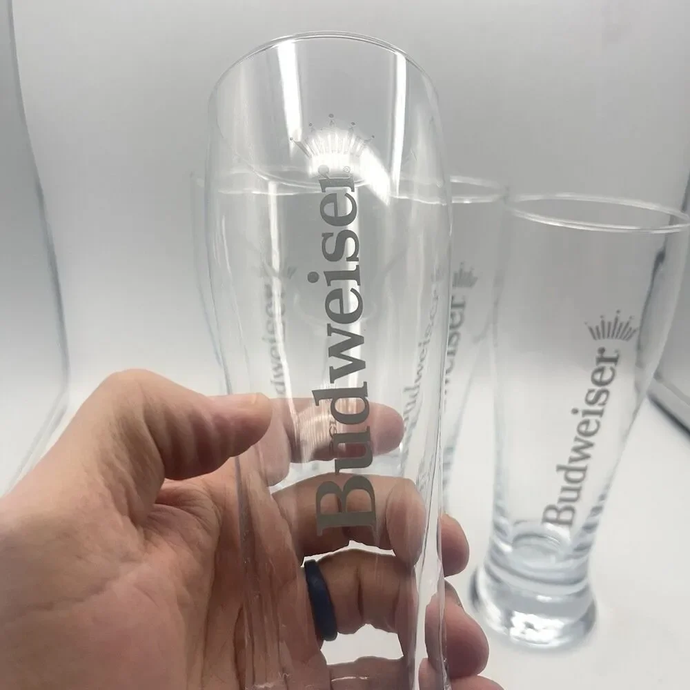 Budweiser 16.9 Pilsner Glass Set Of 4